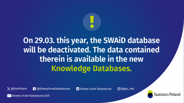 The new Knowledge Databases will take over from SWiAD, which will be switched off on 29.03 this year. The data contained therein will be available in the new Knowledge Databases